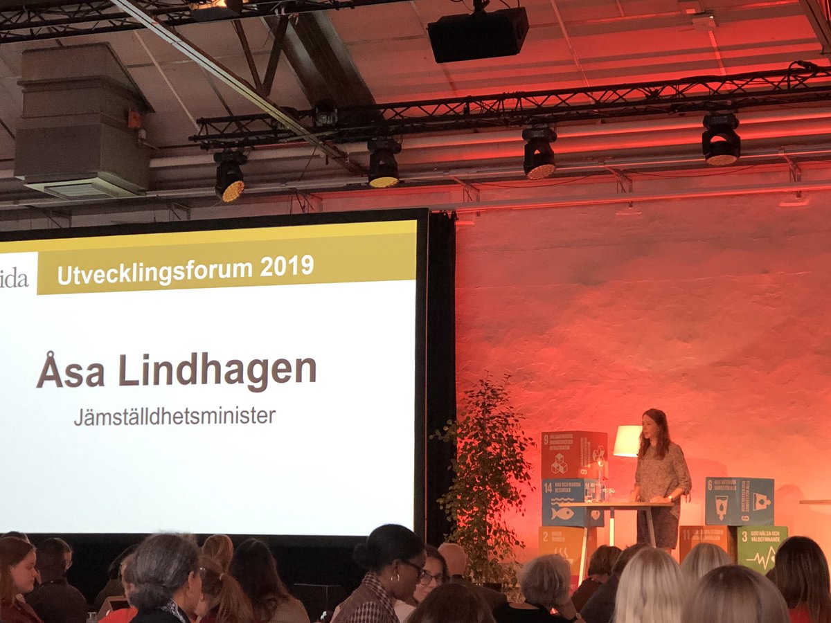 Asa_Dev's tweet photo. Strong words from the Swedish Minister of Gender equality when she highlight SRHR as one of the most important issue to defend and support. Sweden has a responsibility to implement its Feminist Foreign Policy. #utvforum19 #pushbackthepushback @Sida https://t.co/7rDp9DzECD