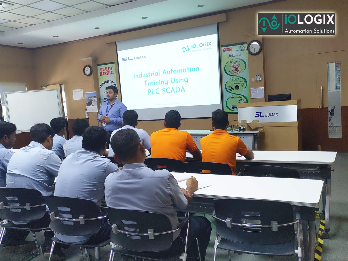 IOLOGIX_twit's tweet photo. Industrial Automation Training at SL Lumax. #PLCtraining #LS #PLC #SCADA #corporatetraining #Hyndai #iologix #programming #engineering #workshop #training #sllumax #automobile #labview #chennai https://t.co/GCMviIvYq5