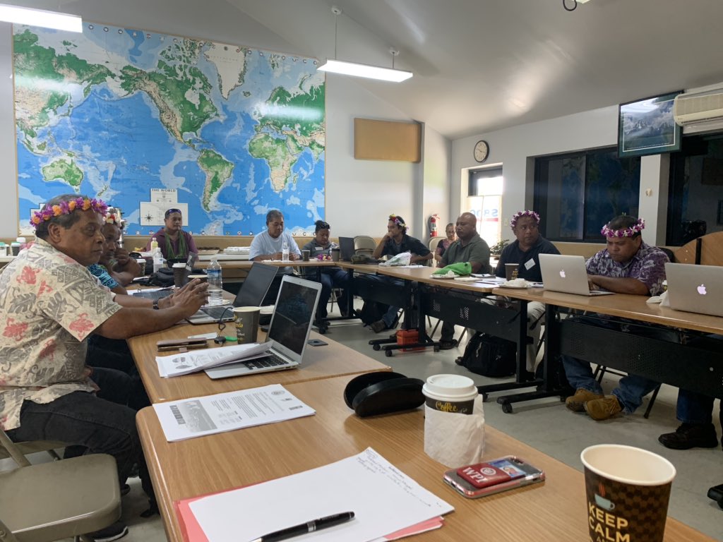 fsmR2R's tweet photo. Today the R2R Project held its SC meeting with participation from UNDP, State and National Governments. Officiated by the Hon. Henry Falan, Governor of Yap, the opening remarks stressed the need to build resilient communities through better awareness &amp; community-based management. https://t.co/W1bSLcQu5n
