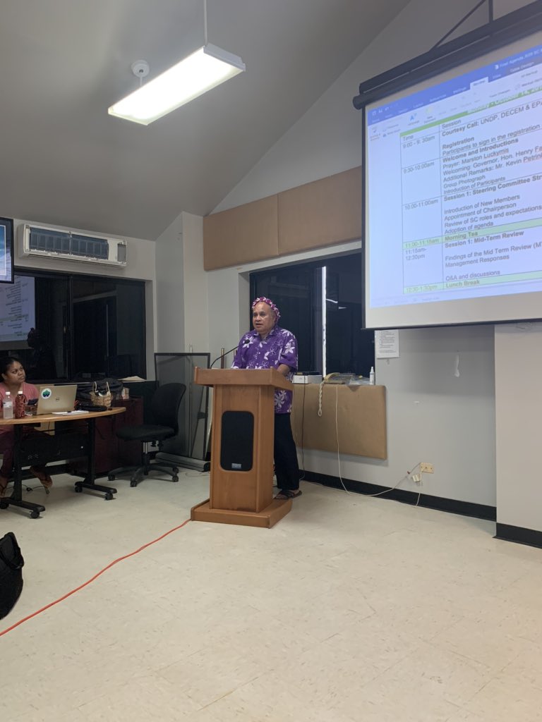 fsmR2R's tweet photo. Today the R2R Project held its SC meeting with participation from UNDP, State and National Governments. Officiated by the Hon. Henry Falan, Governor of Yap, the opening remarks stressed the need to build resilient communities through better awareness &amp; community-based management. https://t.co/W1bSLcQu5n