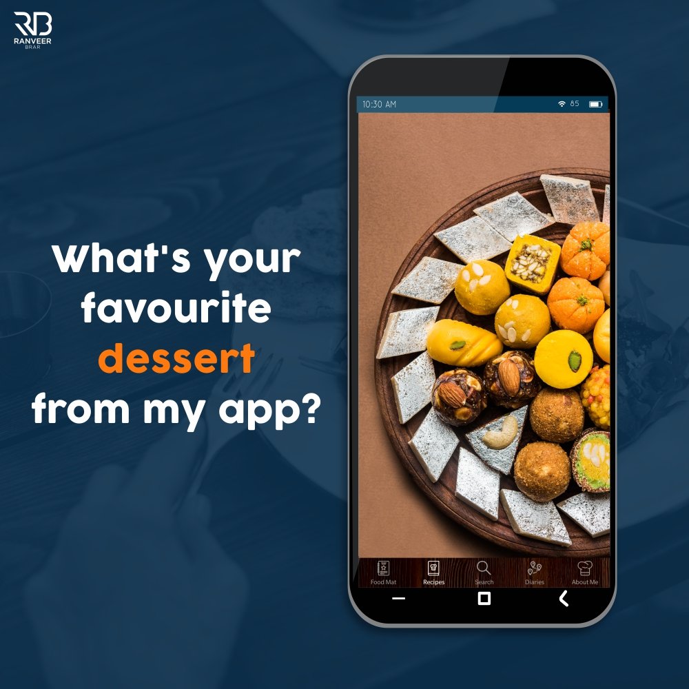 ranveerbrar's tweet photo. What's your fav dessert recipe (s) from my app?
Download kiya kya?
Link - https://t.co/hyaz5Q9fOp
#DessertDay #FoodFactFun https://t.co/idJjaaDMqd