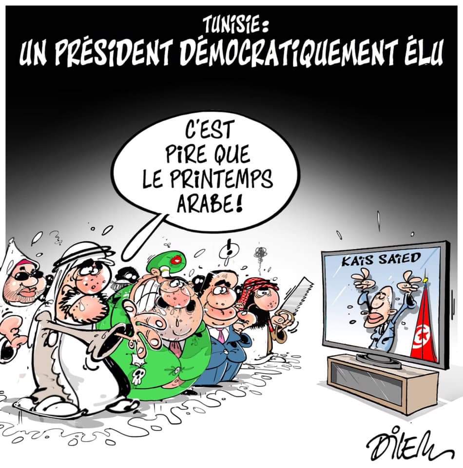 Caricature <a href="/dilemofficiel/">Ali Dilem</a> du 14 octobre 2019 sur les élections énergie Tunisie #tnelec2019 #TunisiaVotes