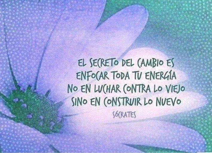 in_1968's tweet photo. #BuenosDiasATodos 

  El secreto del cambio es
   enfocar toda tu energía
no en luchar contra lo viejo
 sino en construir lo nuevo.
               Sócrates.

#FelizLunes https://t.co/Gd8G052XEl