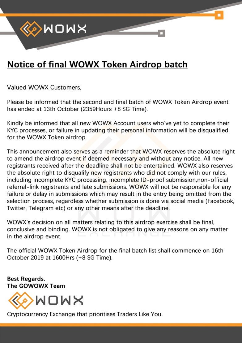 Important Announcement On Airdrop