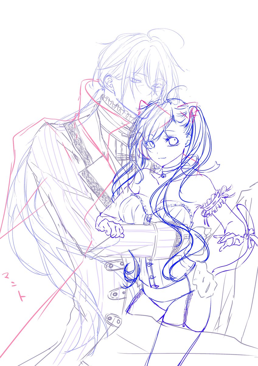 夜 ヒプマイ垢 Pa Twitter 夢絵なんだぜ ２５歳設定のおなごにツインテールをさせるという嫌がらせのような衣装にしてしまいましたが 吸血鬼と眷属の猫のコスプレという時点でいい大人が大概恥ずかしい事してるので問題なし