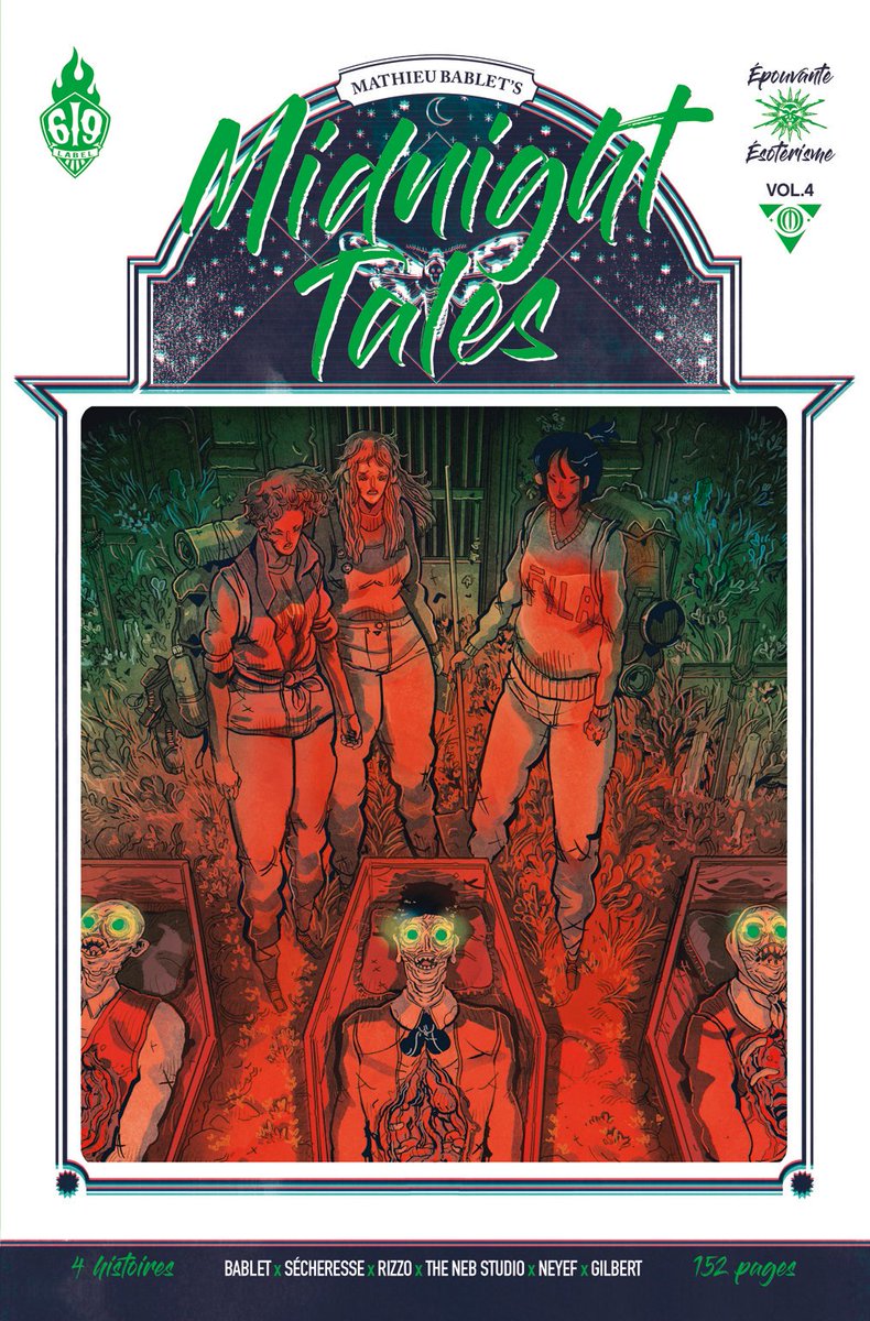 MathieuBablet's tweet photo. ✨RAPPEL !✨
Voilà la couverture de #MidnightTales Vol.4!
Ce quatrième tome sortira pour Halloween, le 31 octobre prochain!
Il marque la fin du premier arc de la série.

On a poussé les murs pour vous proposer un numéro bien dense de 152 pages !
🔽
@label619 https://t.co/3rphaVoHyA