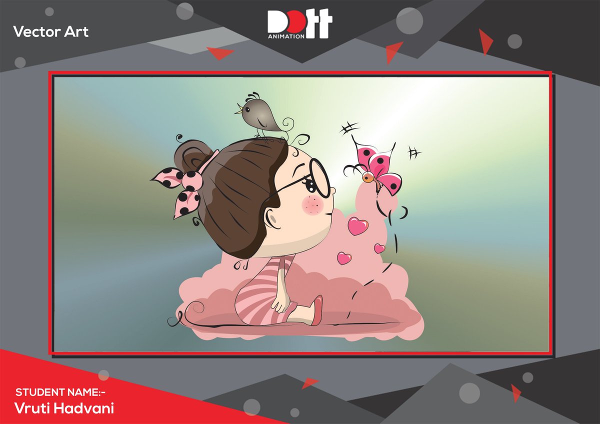 DottAnimation's tweet photo. STUDENT WORK
Student Name :- Vruti Hadvani
Category :- Vector Art
Software :- Corel Draw
#Vector #Art #Rajkot #VFX #Photo #3D #Animation #Graphic_Design #Architecture #Game_Design #Tiles_Design #Movie_Making #Visual_Effects #Drawing #Painting #Craft #Freelancing #Job #Placement https://t.co/zQDUlozunp
