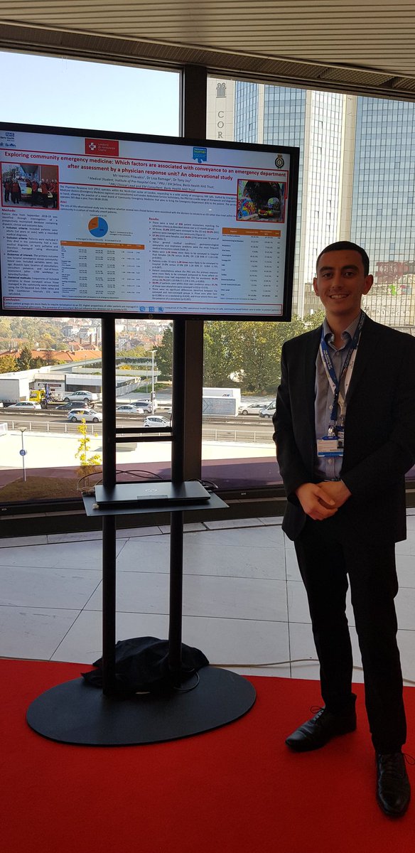 John Pilavakis (@john_pilavakis) on Twitter photo What a privilege to present a poster at @EuropSocEM #EUSEM19, a project done whilst on <a href="/PHMBSc/">Barts Prehospital Medicine BSc</a> with <a href="/LDNairamb/">London's Air Ambulance Charity</a> PRU looking at non-clinical factors associated with conveyance to hospital vs community management, massive thanks to <a href="/LisaRamage/">Lisa Ramage</a> <a href="/tonyjoy81/">Tony Joy</a> What a privilege to present a poster at @EuropSocEM #EUSEM19, a project done whilst on <a href="/PHMBSc/">Barts Prehospital Medicine BSc</a> with <a href="/LDNairamb/">London's Air Ambulance Charity</a> PRU looking at non-clinical factors associated with conveyance to hospital vs community management, massive thanks to <a href="/LisaRamage/">Lisa Ramage</a> <a href="/tonyjoy81/">Tony Joy</a>