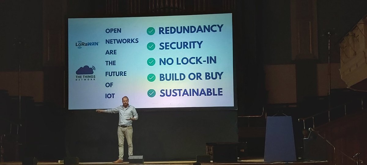 #OpenSource, #OpenNetworks, and #ResponsibleDisclosure are at the heart of everything we do, so it's great to see @wienke talking about how @thethingsntwrk are embracing this as part of his talk at #TheThingsConferenceUK

#IoT #LoRaWAN
