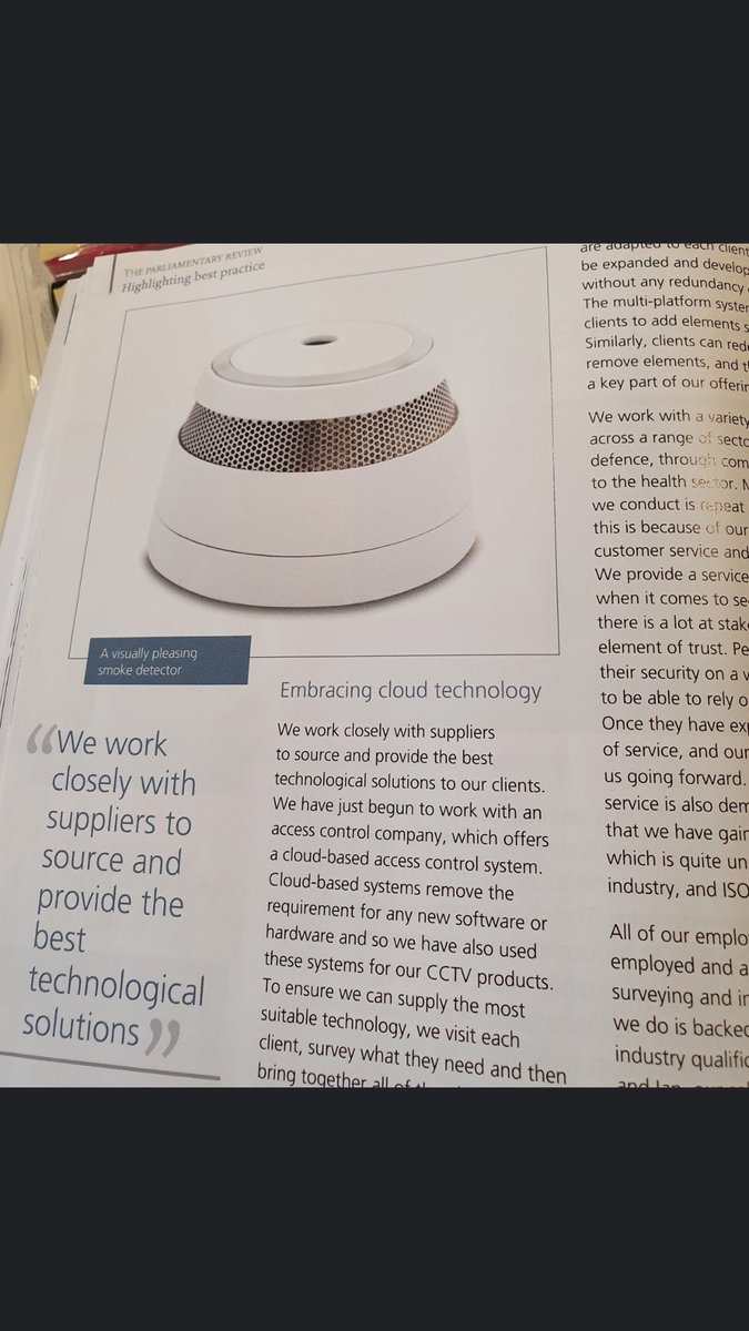 We are pleased to be featured in The Parliamentary Review - theparliamentaryreview.co.uk! #SmokeAlarms #CAVIUS #HeatAlarms #TravelAlarms #FloodAlarms #COAlarms
