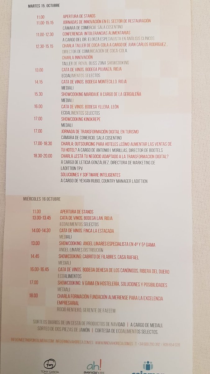 dehesacanonigos's tweet photo. Esta semana #DehesadelosCanónigos está en Almería, en #InnovaHoreca, el primer Salón Profesional de Hostelería, Restauración y Catering, para dar a conocer nuestros vinos 🍷😋
Además, el miércoles, celebraremos una cata junto a nuestro distribuidor #EcoAlimentos 😊 https://t.co/EsnLzab7qF