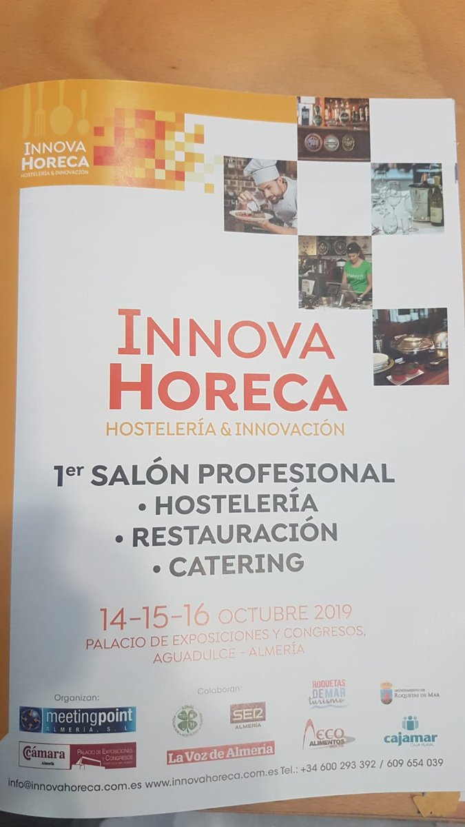 dehesacanonigos's tweet photo. Esta semana #DehesadelosCanónigos está en Almería, en #InnovaHoreca, el primer Salón Profesional de Hostelería, Restauración y Catering, para dar a conocer nuestros vinos 🍷😋
Además, el miércoles, celebraremos una cata junto a nuestro distribuidor #EcoAlimentos 😊 https://t.co/EsnLzab7qF