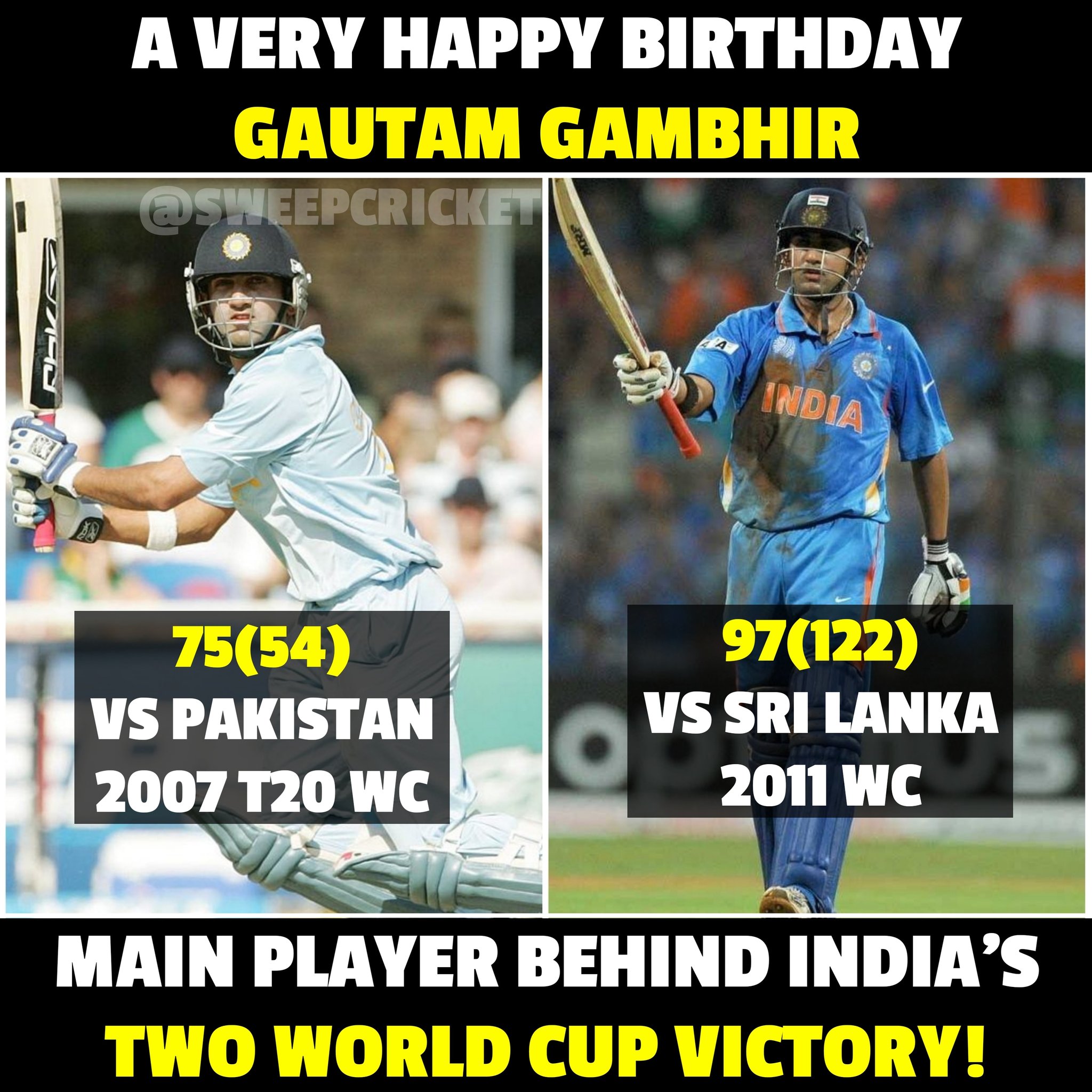 A very Happy Birthday Gautam Gambhir! 