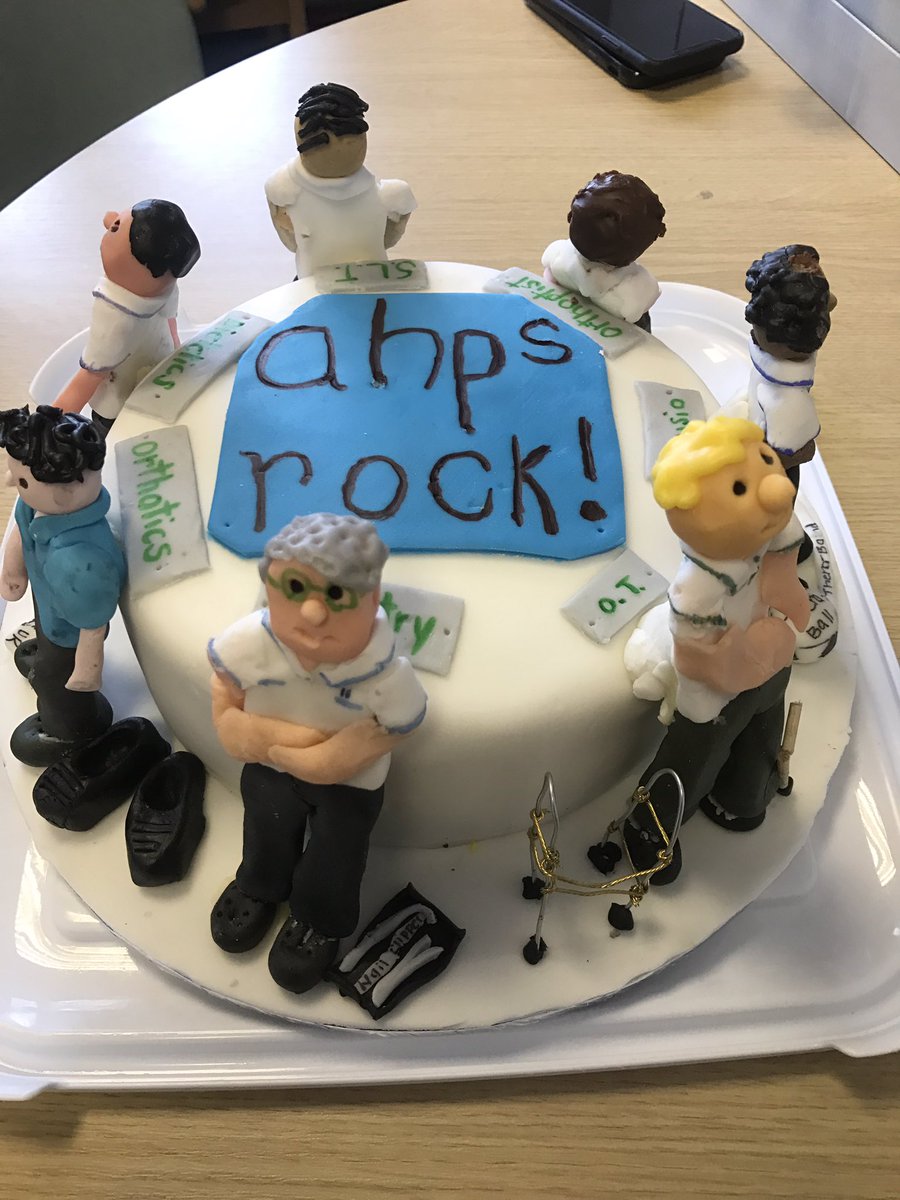 NicEllis3's tweet photo. Amazing cakes ready for the AHP day bake off #AHPsDAY @BuryRochCO_NHS @NCAlliance_NHS https://t.co/NBBvW1Y4ZL