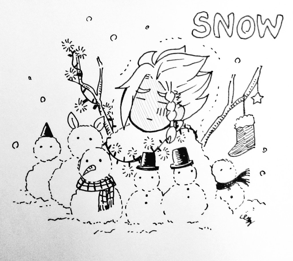 11,SNOW(雪) #inktober #inktober2019 