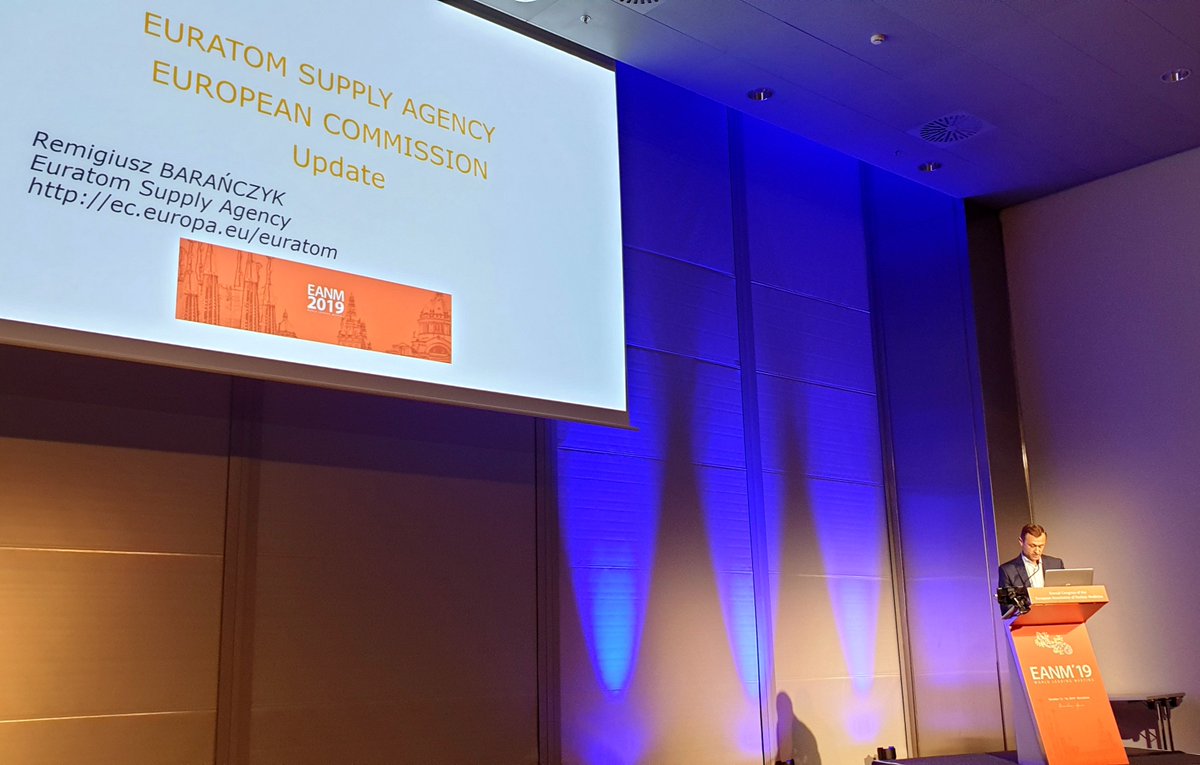 @EuratomA presenting update on activities at 32nd Annual Congress of the European Association of Nuclear Medicine Delegates Assembly #EANM19