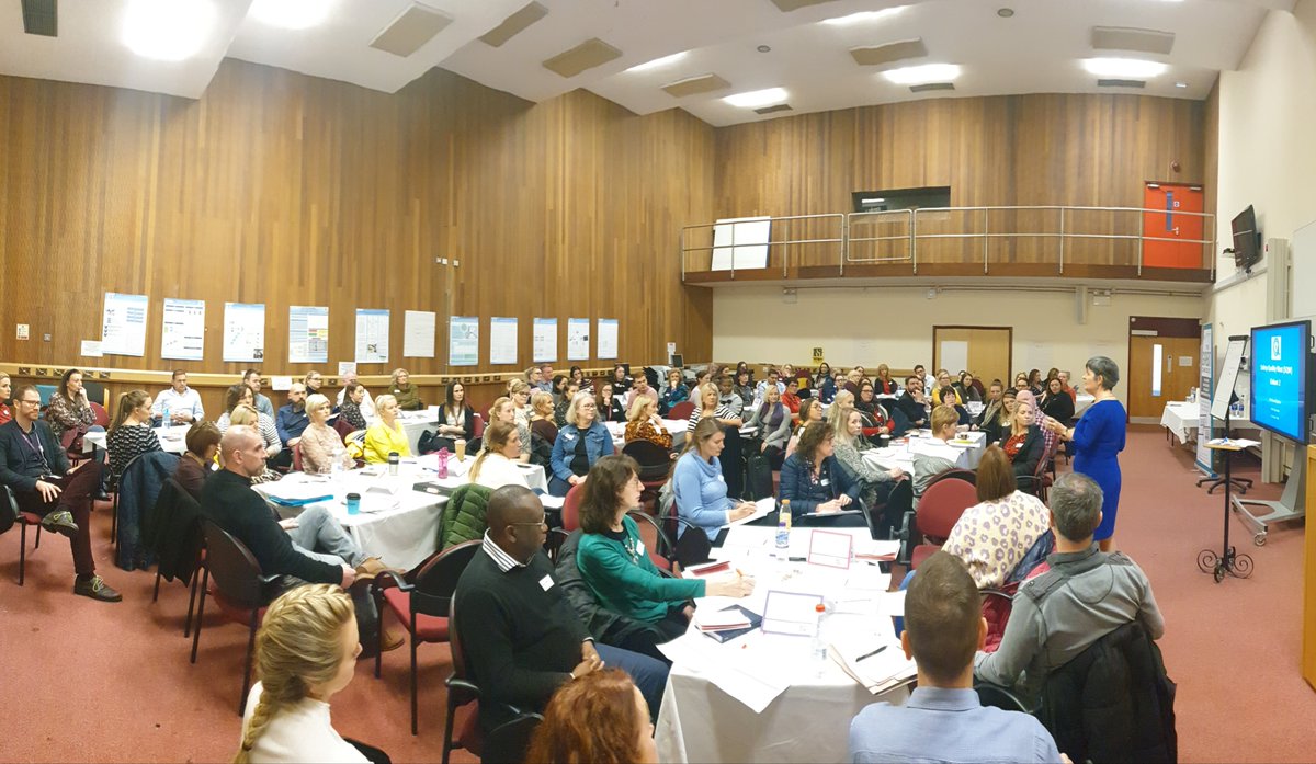 WesternHSCTrust's tweet photo. Chief Executive @KilgallenA launches Cohort 2 of Safety Quality West Group for 2019/20 - Fantastic energy as staff embrace Delivering Improvement and Value Together! @HSCQI #SQWC2 #WTHeroes https://t.co/HOPNMGiaWu