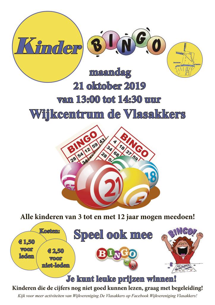 Wijkvereniging De Vlasakkers houdt in de #herfstvakantie een speciale #bingo voor #kinderen van 3 tot en met 12 jaar #Zwolle #Vlasakkers #Kinderactiviteiten #Kinderbingo #IndischeBuurt #Diezerpoort