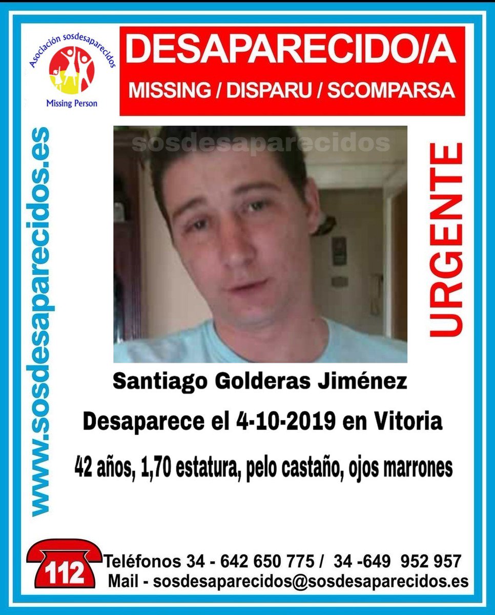 sosdesaparecido's tweet photo. 🆘 DESAPARECIDO
#desaparecido #sosdesaparecidos #Missing #España #Vitoria https://t.co/O4JqY9gwrn