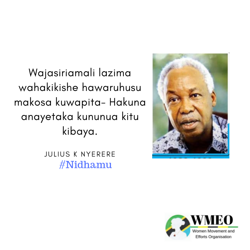 WomenMoves's tweet photo. #NyerereDay Je, ni tatizo kufanya makosa kwenye biashara? #Nyerere #Tanzania https://t.co/ctgSzigS4d