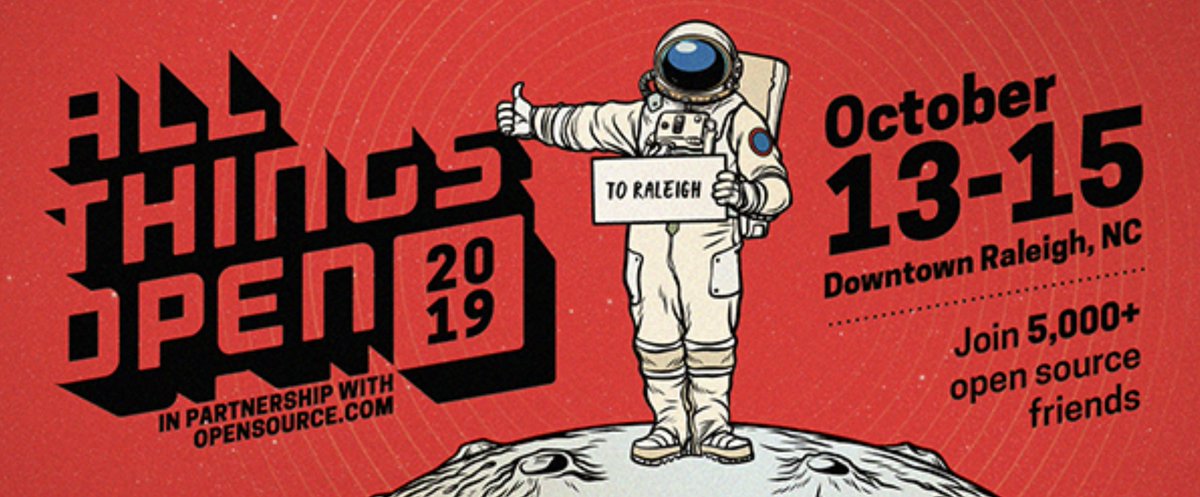 K4Connect's tweet photo. We're at #AllThingsOpen this week! Follow the orange shirts and meet us at Booth #86 to learn about #OpenSourceOnPurpose and building tech for good. https://t.co/aPPQRRHf16