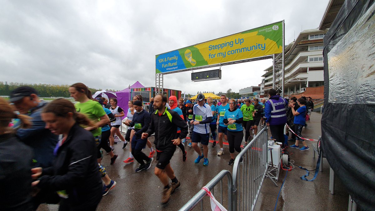 Greenham_Trust's tweet photo. We are still in high spirits from our Step Up 4 Good 10K &amp; Family Fun Runs this weekend! Despite the wet conditions, we had positive feedback from everyone that participated! Professional photos will be up on our website soon &amp; results can be found here: https://t.co/nJeIiYKdNV https://t.co/C4dQPRxJzs