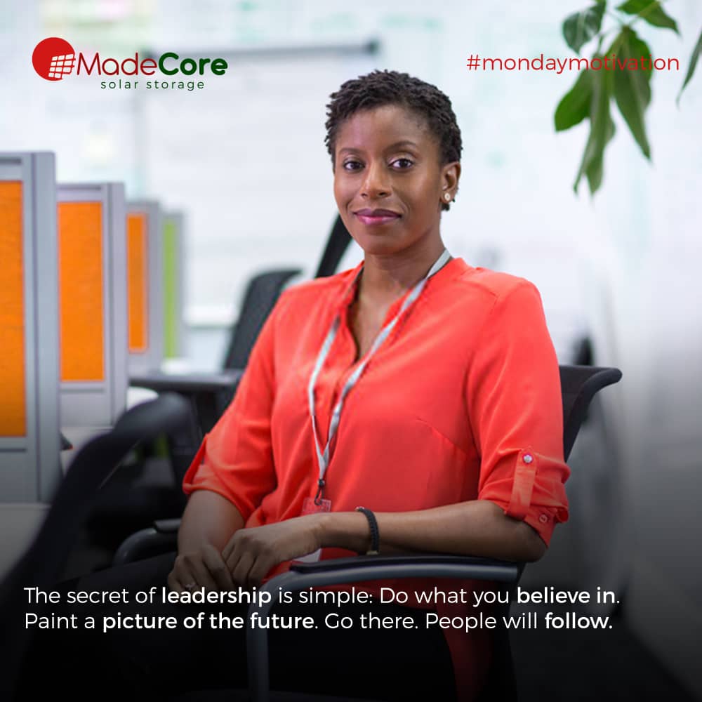 Hoyedipupo's tweet photo. One way to measure your effectiveness as a leader is the amount of work your people are able to do, and decisions they are able to make without your direct involvement.
#MondayMotivation #SustainableEnergy
#NextLevel #MadecoreSolarStorage #GoingGlobal #GeneratingPower https://t.co/xPCZnnkXWX