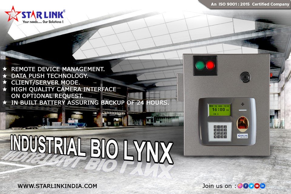 starlinkindia's tweet image. Intelligent Attendance partner – #Industrial_Bio_Lynx is not just an ordinary industrial model but our Research and Development team has made it possible to furnish it with the latest features like:
#Remote_Device_Management
#Data_Push_Technology
#Client/Server Mode