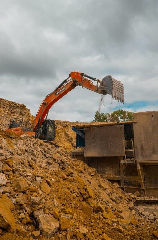 Always busy in the quarry! Our excavator hard at work #quarrylife #quarry #Quarrying #lightwaterquarries #service #quality #yorkshire #limestone