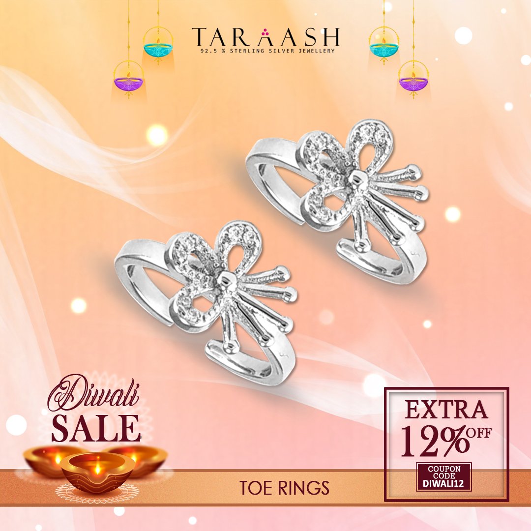 Mia by Tanishq 925 silver Tribal stones toe ring : Amazon.in: Jewellery