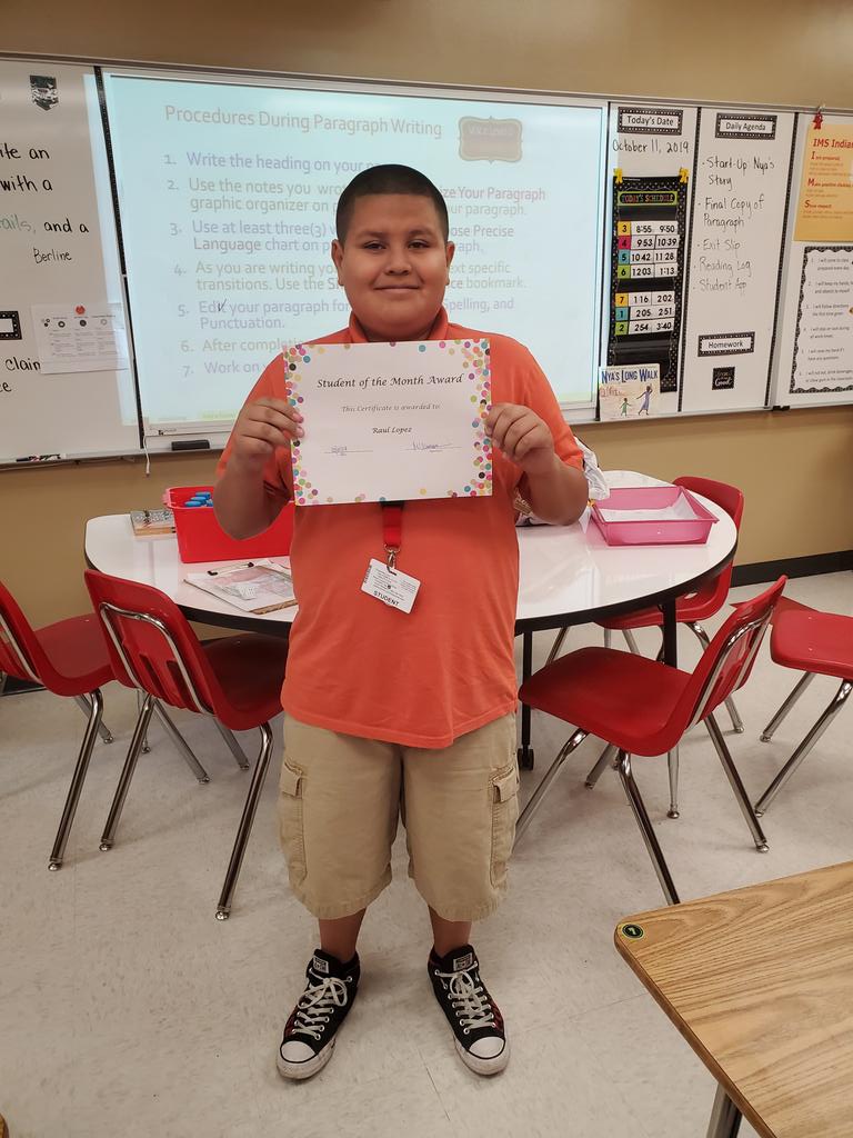 ms_wroblewski's tweet photo. Celebrating Success! Student of the Month recognition and Classroom PBIS rewards day.@IMS_Indians https://t.co/o0hkTYPAO6