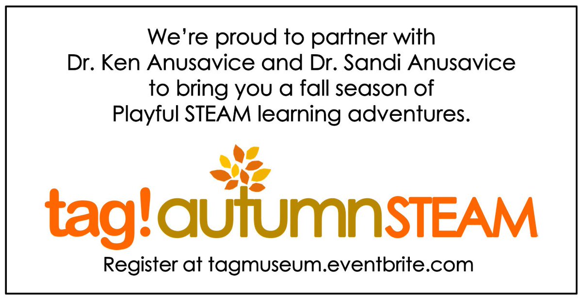 tagMuseum's tweet photo. Thank you, Dr. Ken Anusavice and Dr. Sandi Anusavice, for your support of playful learning!
#STEAM #STEM #playful https://t.co/FmDAKC1mbp