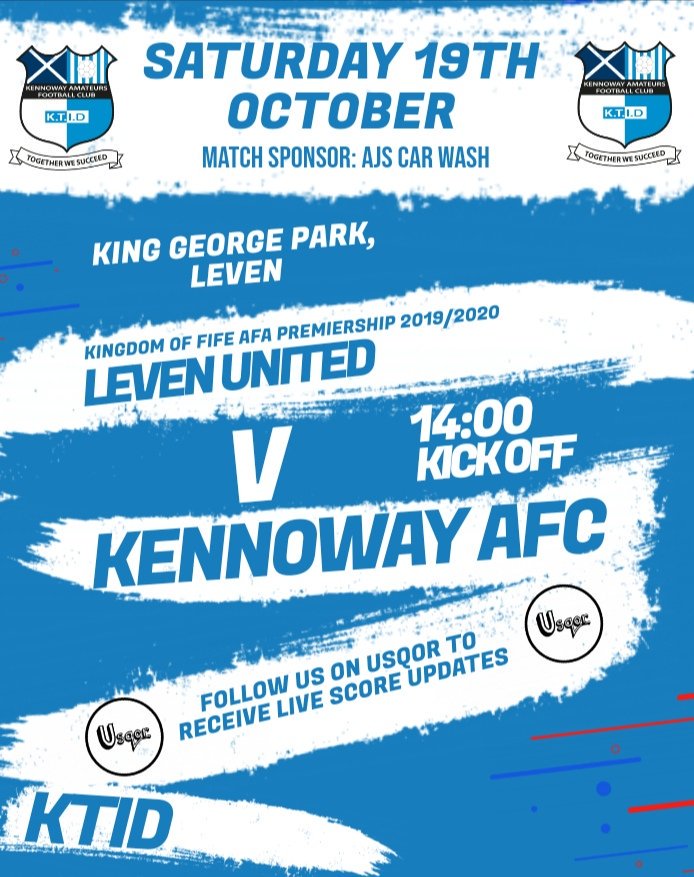 #LeagueFixture | 🏆 Kingdom Of Fife AFA Premiership

This weekend Kennoway Amateurs take a short trip down to King George Park where they will play local rivals Leven United. 

This tie will be the most anticipated Derby of the season so far, a game not to be missed. 

#KTID