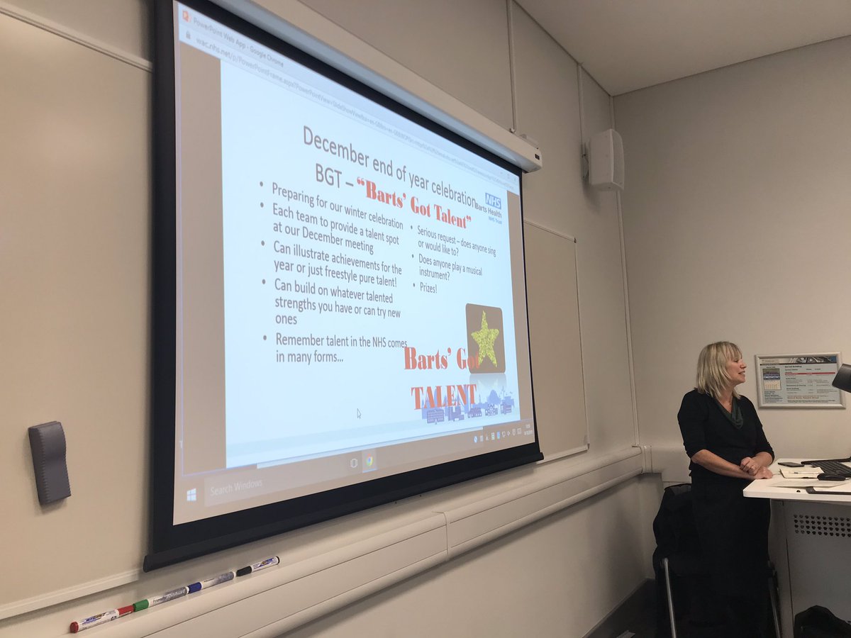 CAlexanderNHS's tweet photo. Packed agenda at Autumn @NHSBartsHealth Group Nursing Directorate meeting, from flu 2 quality assurance, nursing informatics & volunteering gr8 2 share work of directorate and the impact the team has on improving quality. Also queuing up for the flu jab thank u all #fluready https://t.co/Y81JgOnCbH