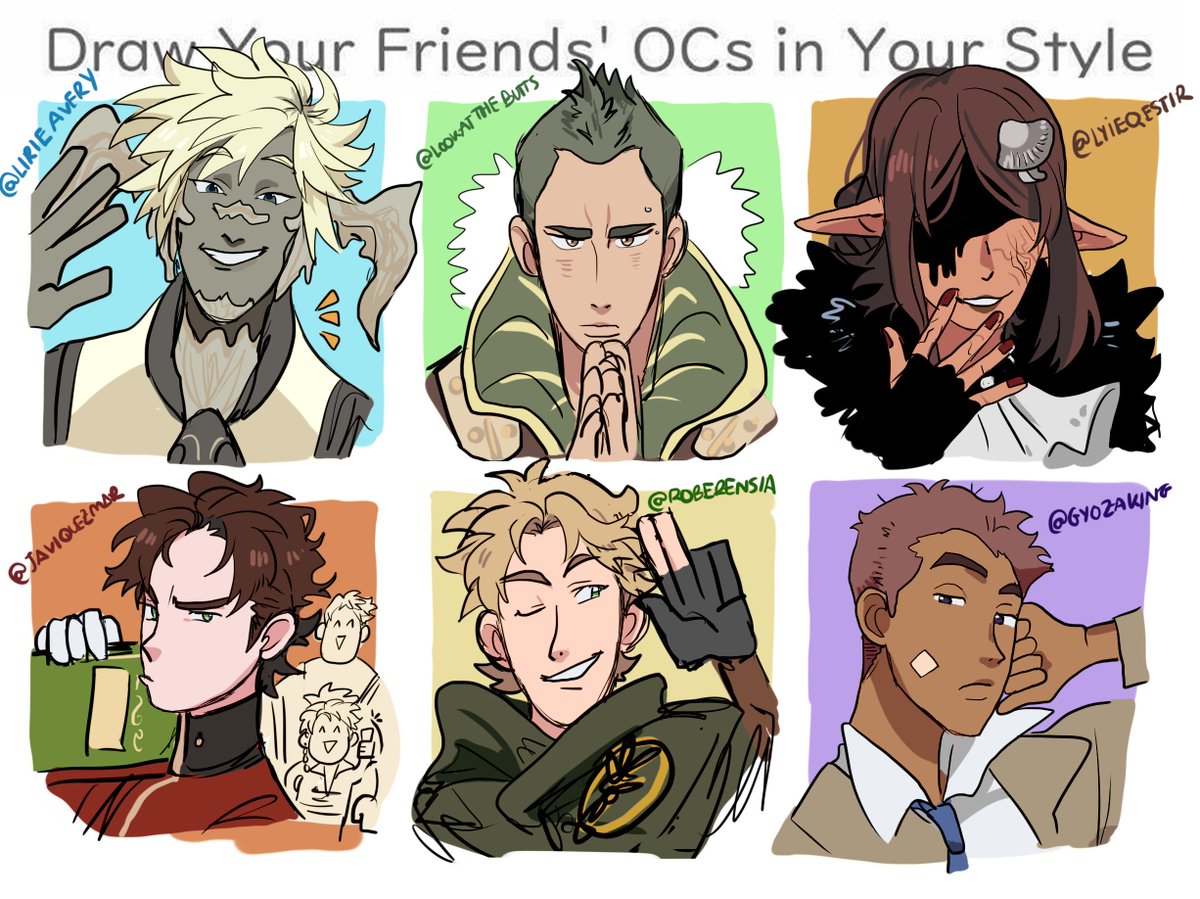 I KNOW I SAID I WAS ONLY GONNA DRAW 9,,,but all your characters were so good i couldnt resist to do them all!??!? thank u all for letting me draw ur ocs!