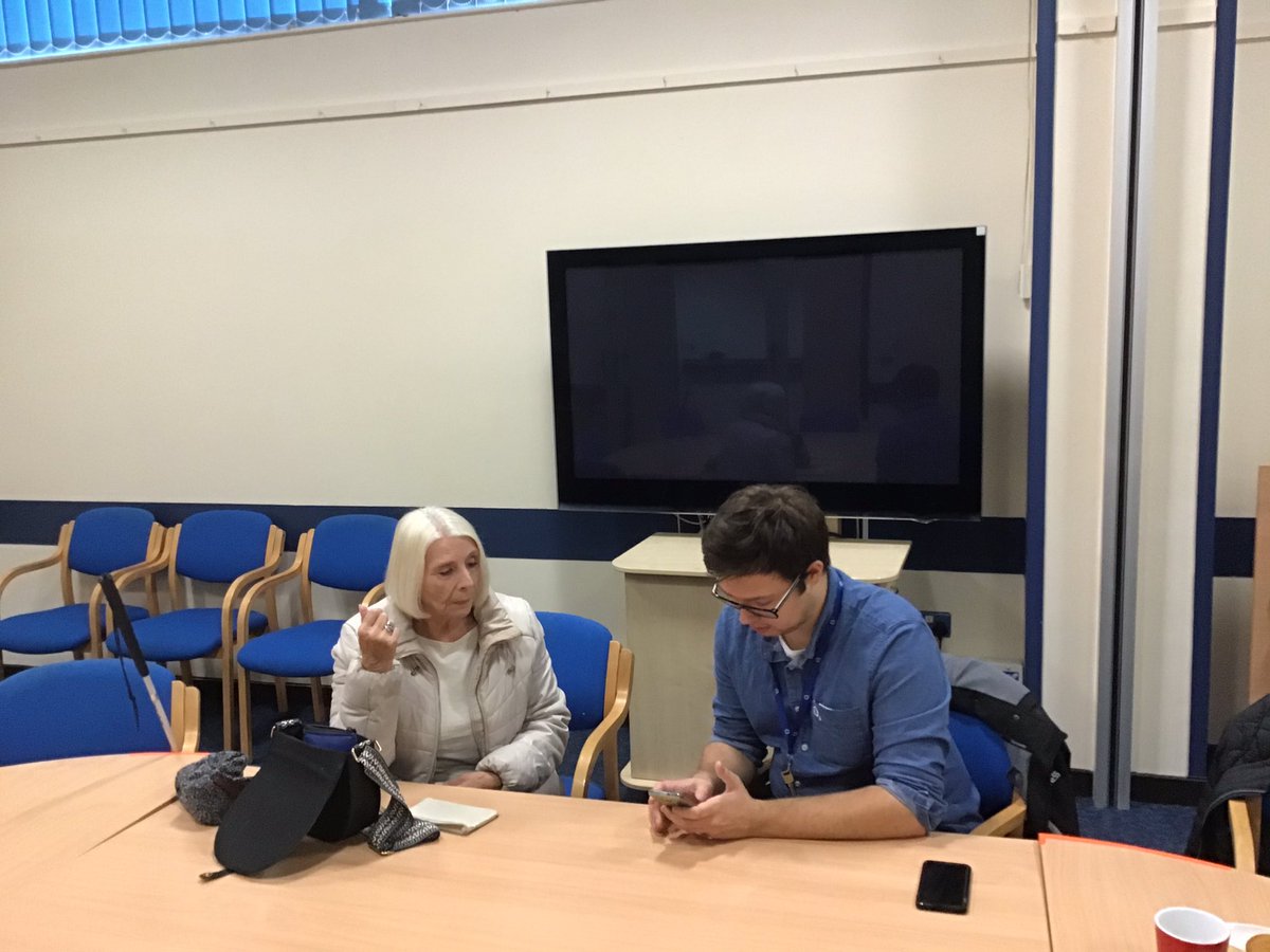 Our O2 gurus Sam &amp; Kasia are busy today at <a href="/SRSBCharity/">SRSB and RSS</a> teaching visually impaired people how to get the most out of their phones.  A few simple instructions can make a huge difference. 
<a href="/TalkDirectLeeds/">Talk Direct</a> <a href="/TD_Worksop/">TD Worksop</a> <a href="/TD_Sheffield/">TD Sheffield</a>