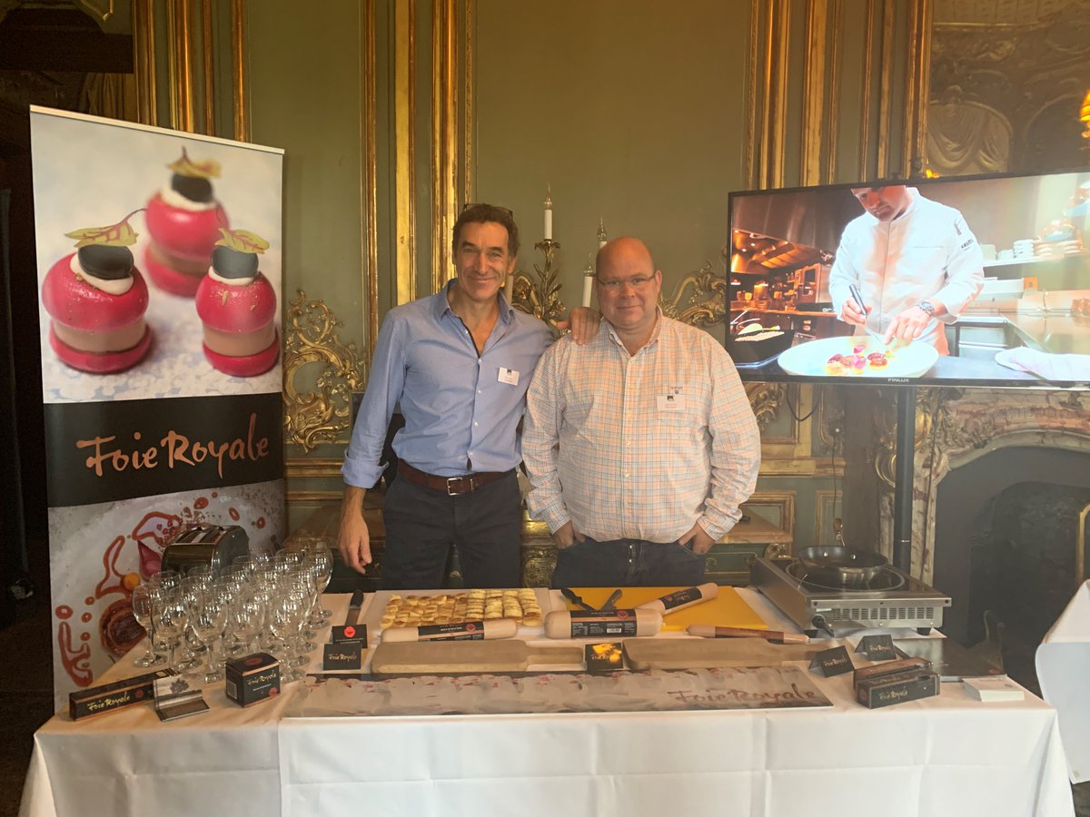 FoieRoyale's tweet photo. Mike is joined by Joeri Groot, the founder of Foie Royale at this week’s @thechefsforum at @clivedenhouse.
We look forward to meeting all the chefs attending!
#Ethicalexcellence #Noforcefeeding #Truelyethical #Chefsdayout #Cheflife https://t.co/k2P4G2r4uq
