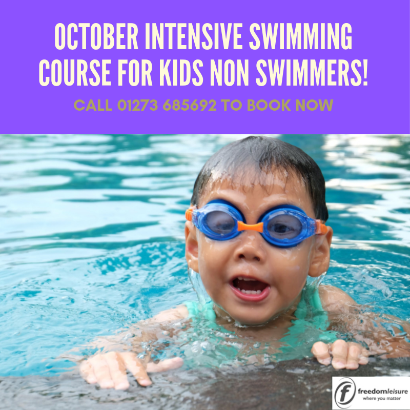 October Intensive Swimming Course for Kids Non Swimmers

This 40 minutes session will start your child on a learn to swim programme and can gain entry straight into afterschool lessons if required

To join this course contact our reception on  01273 685692
freedom-leisure.co.uk/centres/prince…