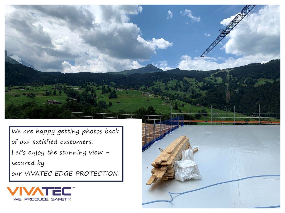 VIVATEC_Safety's tweet image. Let&apos;s enjoy this stunning view- secured by our VIVATEC EDGE PROTECTION! 🏔️ 🚧 

#edgeprotection #barriers #barriersystem #mountain #view #funatwork #satisfiedcustomers #vivatec #steel #seitenschutz #constructionsite #buildingsite #sitesafety #safetyfirst #bgbau  #madeingermany