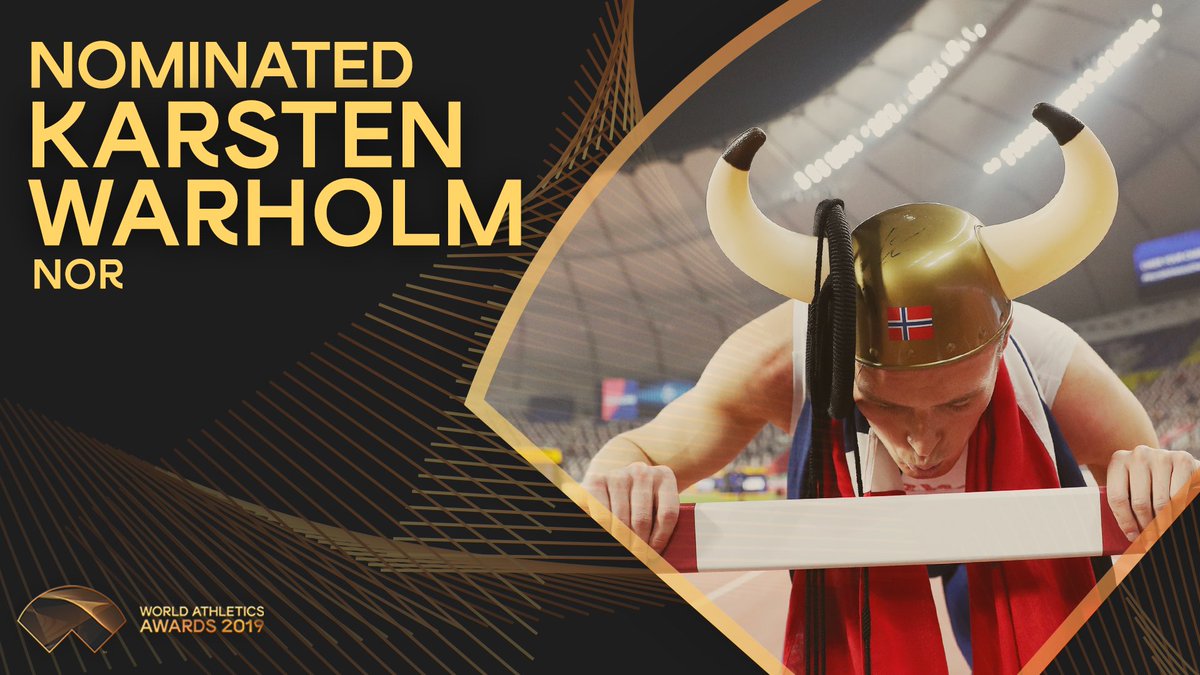 ✨ #AthleticsAwards announcement

<a href="/kwarholm/">Karsten Warholm</a> is one of 11 nominees for Male Athlete of the Year 2019.

Retweet this post to vote for him 🗳