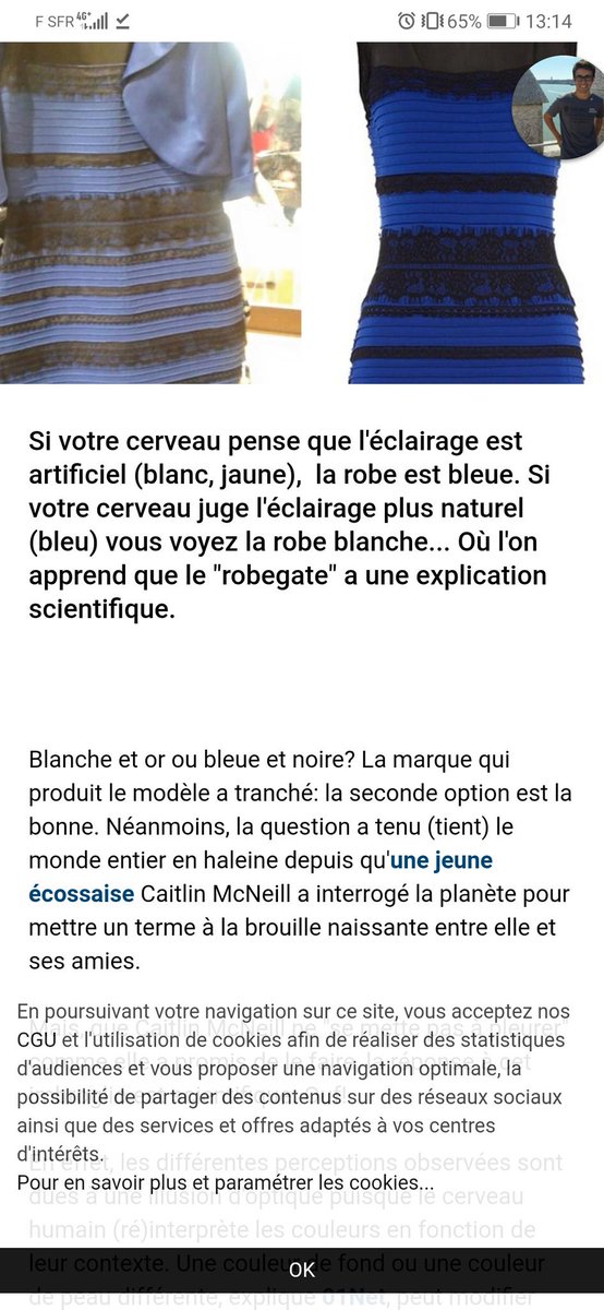 robe blanche doree ou noir