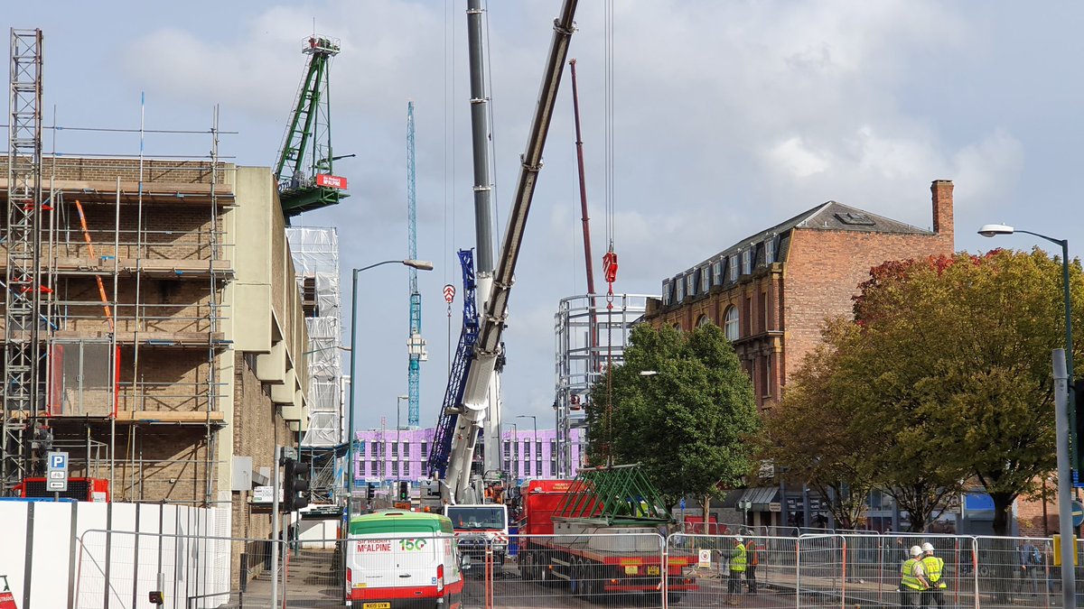 urbinfonotts's tweet photo. Lots of activity around Collin Street this past weekend.

The final product will see these developments surrounding a new linear park, which will eventually lead up to the foot of the castle in future phases.

#EastMidsHeadsUp #Nottingham #Notts https://t.co/1w8lp2bZGb