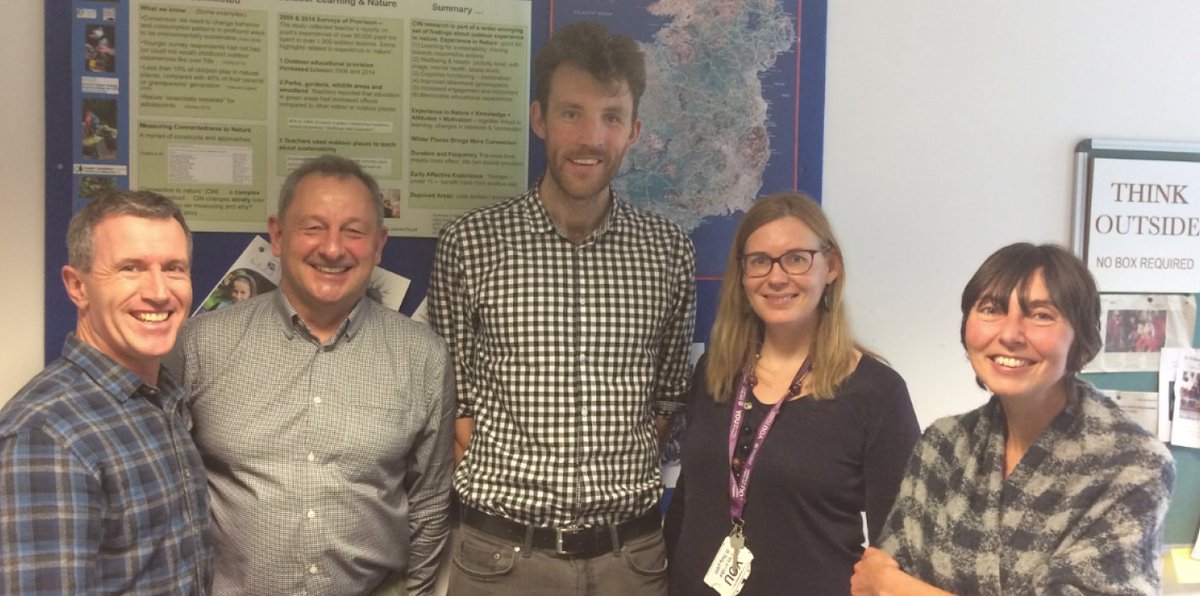 Greg_Mannion's tweet photo. "A remarkable piece of work" Indeed. Well done Andy Ruck for ably defending PhD thesis. Thanks Robbie Nicol,  Anna Wilson @anwstirling for examining, Alison Hennessy co-supervising &amp; LtL #pollination #LtL_news @SocSciStir  #outdoorlearning #CitizenScience #NewMaterialism https://t.co/GWDQlL4Hy5