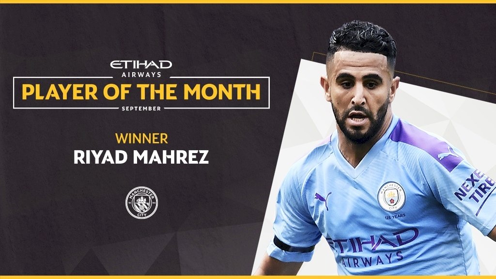 Cityarabia's tweet photo. رياض محرز @Mahrez22 لاعب @EtihadAirwaysAR لشهر سبتمبر بعدما حصد أكثر من 70% من الأصوات 👏

🔵 #السيتي https://t.co/DRrzovqTfD