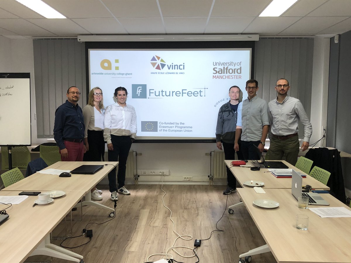 gabrigijon's tweet photo. Kickoff of #futurefeet @Erasmus_Project in #Brussel with @SalfordUni @veronicaann20 Chris Nester, Kevin Deschamps Arteveldeschool , Antoine Parnasse University college and Angi from Izmir @RRIIUMA @CCSaludUMA https://t.co/Kmf6yp3vHK