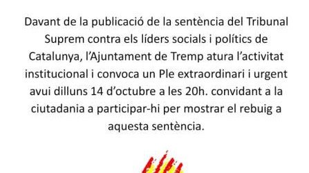 AjTremp's tweet photo. L'Ajuntament de Tremp informa: https://t.co/AsRDf89Ax3