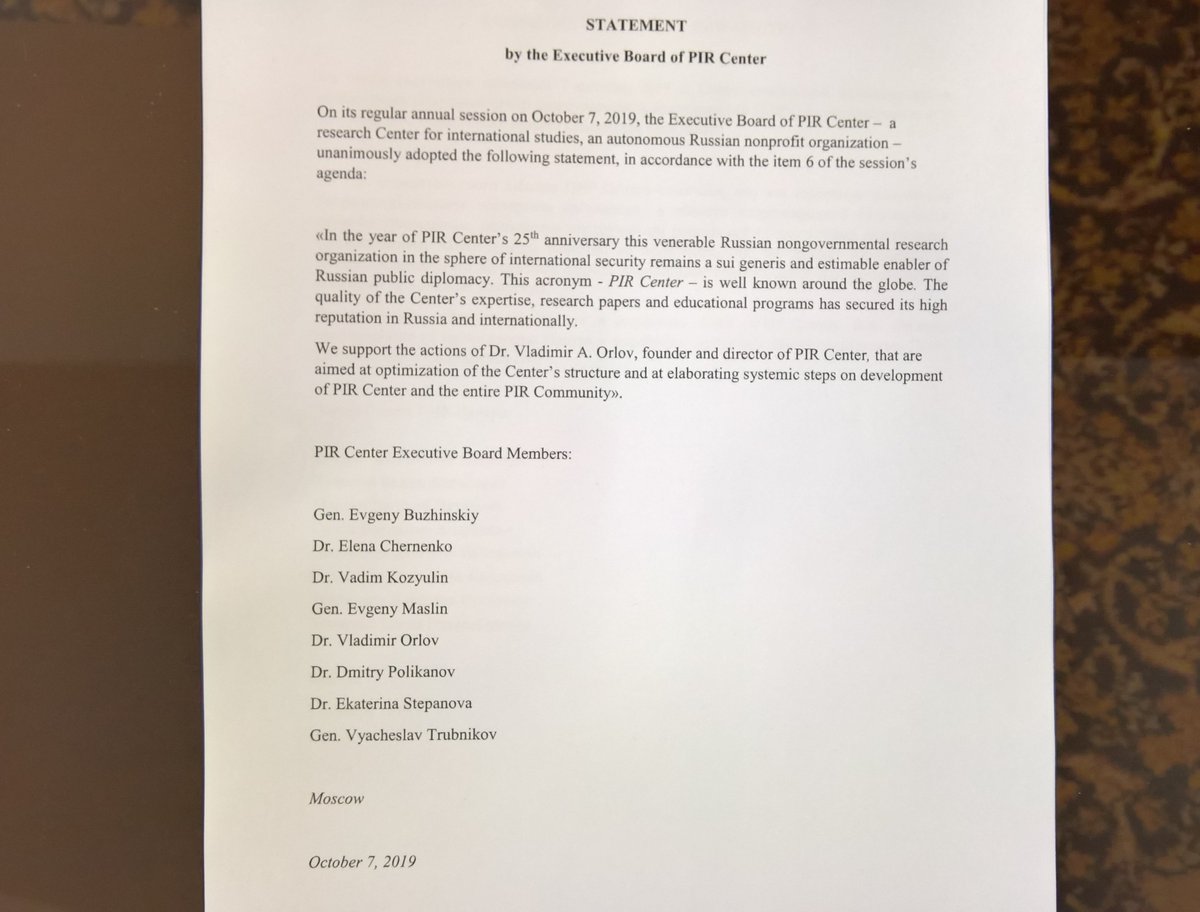orlov_pircenter's tweet photo. #pir25 Back to @PIR_Center as its CEO, responding to decision by its Executive Board. Back to institute I founded 25 years ago. Thank you, Board members, for your confidence and committment. Thank you, Albert @Zulkharneev for your hard work, important efforts in last 5 yrs https://t.co/li9yePkXWT