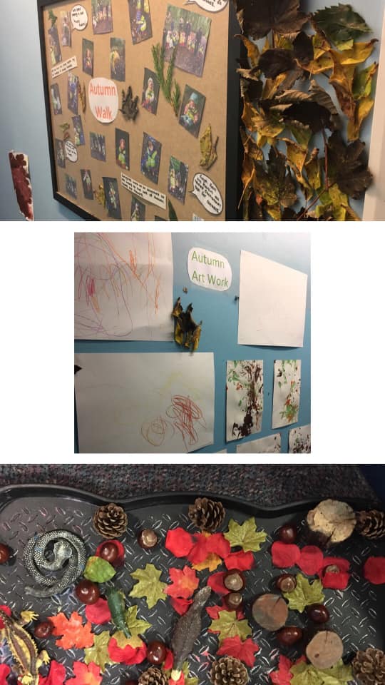 DBNurseries's tweet photo. The babies &amp; toddlers at Amersham town centre have been busy with lots of autumnal activities recently! They particularly enjoyed a lovely walk (in between all the rain) in the crunchy leaves, where they collected some to play with when back at nursery! 🍂 #earlyyears #EYFS https://t.co/fMAnqHo3KT