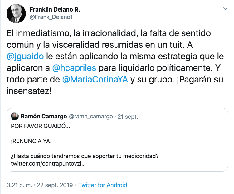 saltam0nte's tweet photo. A @Frank_Delano1 El b(E)ataje ya le bajó la línea en el grupo de What$App.
Ahora lo mandaron a montarse en el #AutobusDelProgreso
@Rosmarbr @Isa_QR https://t.co/dYxgNxuln8