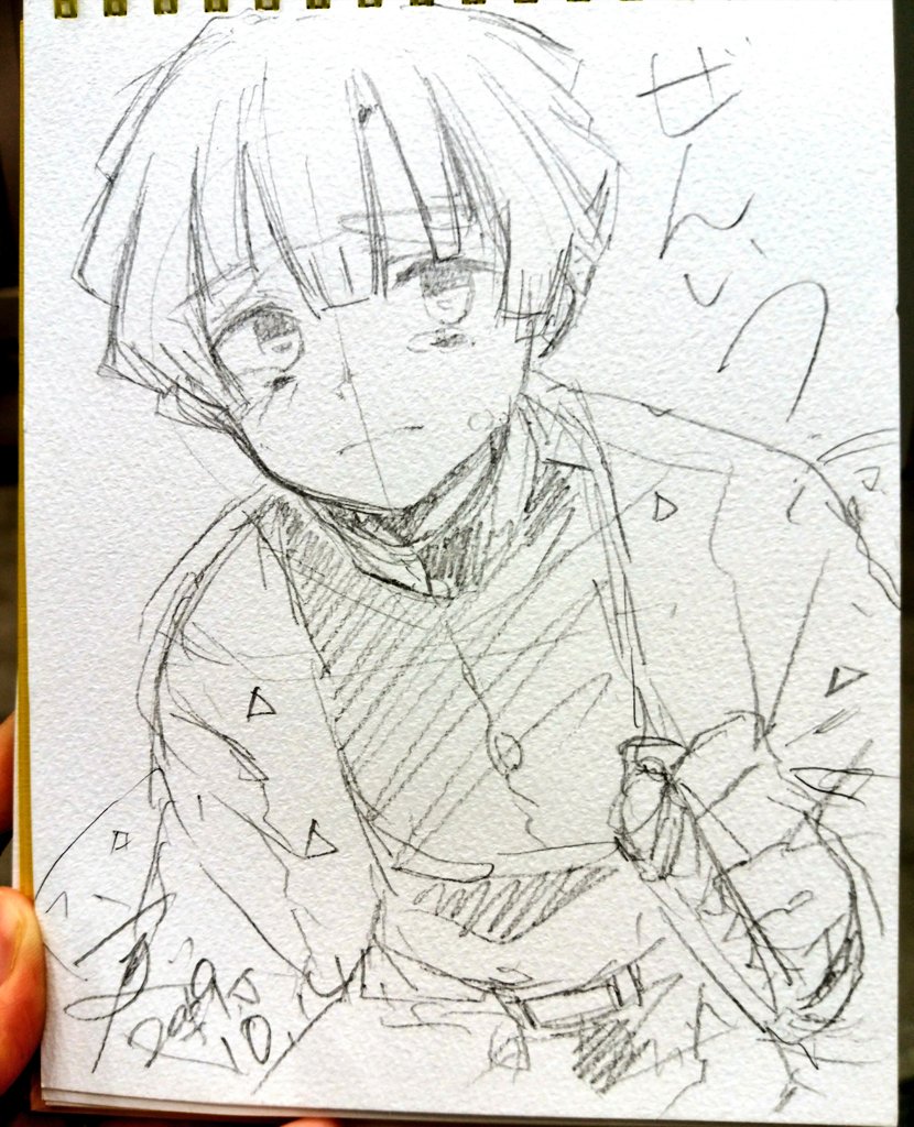 皆でスケブに鬼滅キャラ描きっこもしたwwみつりちゃん初描き…! 